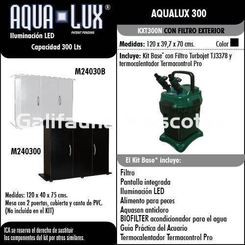 Kit Acuario Aqua-Lux 300 litros. Filtro Biopower y Turbojet. - Imagen 4