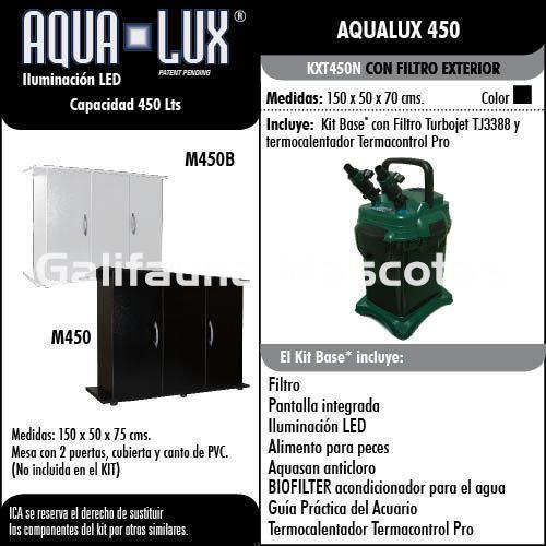 Kit Acuario Aqua-Lux 450 litros. Filtro Biopower y Turbojet. - Imagen 4