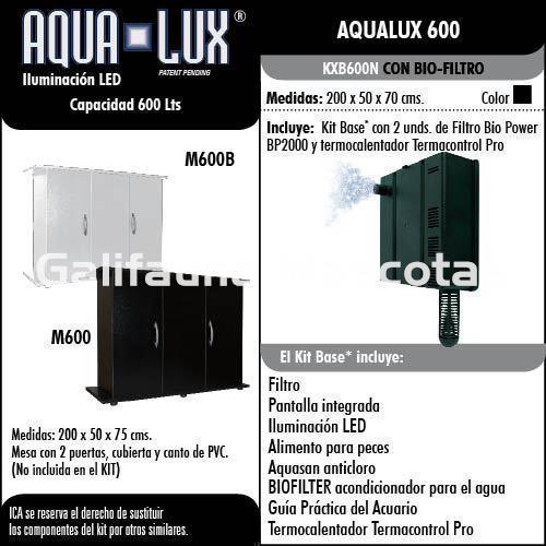Kit Acuario Aqua-Lux 600 litros. Filtro Biopower y Turbojet. - Imagen 3