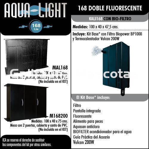 Kit acuario Aqualight 168 litros. Kit completo. - Imagen 2