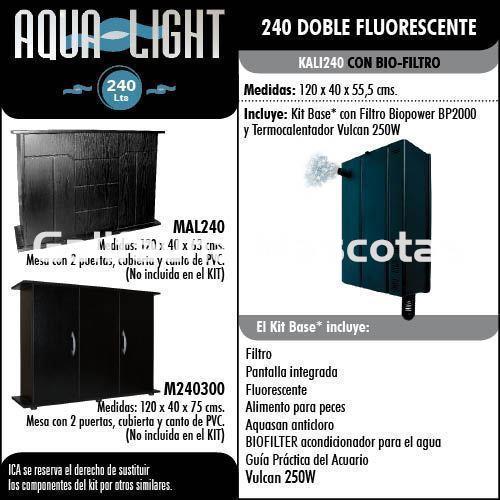 Kit acuario Aqualight 240 litros. Kit completo. - Imagen 2