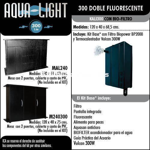 Kit acuario Aqualight 300 litros. Kit completo. - Imagen 2