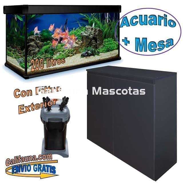 KIT ACUARIO de 200 litros AQUALUXPRO + MESA con filtro exterior - Imagen 2