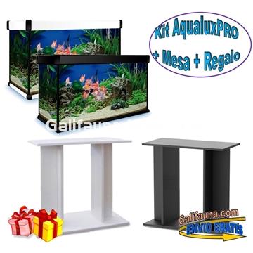 KIT ACUARIO de  68 litros AQUALUXPRO + MESA + DOBLE REGALO. - Imagen 1
