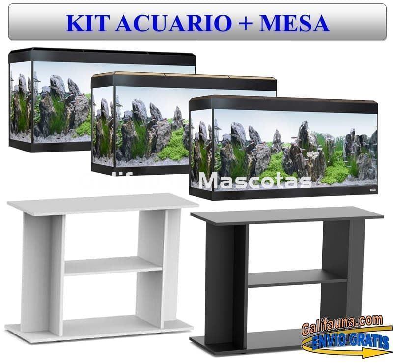 KIT ACUARIO FLUVAL ROMA 200 LED + MESA MODELO LIBRERÍA. - Imagen 1