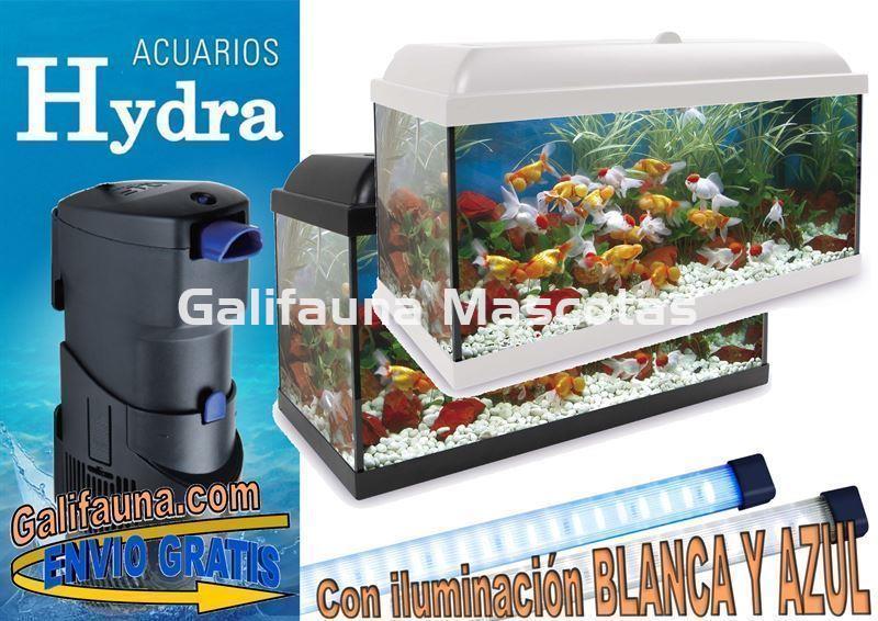 Kit acuario HYDRA LED AZUL 120 l. Con iluminación LED blanca y azul - Imagen 1