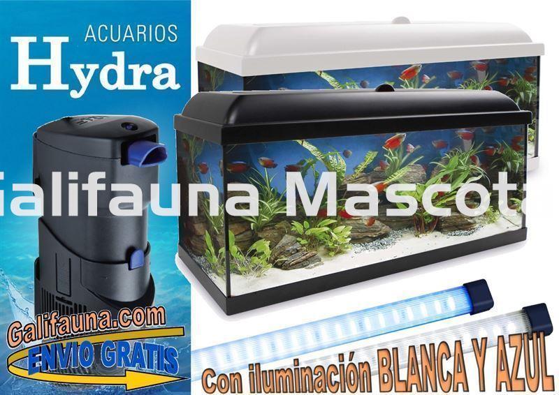 Kit acuario HYDRA LED AZUL 240 l. Con iluminación LED blanca y azul - Imagen 1