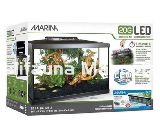 Kit acuario MARINA LED de 75 litros + MESA Roble Marina Lux 75.. - Imagen 3