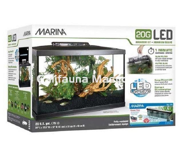 Kit acuario MARINA LED de 75 litros + MESA Roble Marina Lux 75.. - Imagen 3