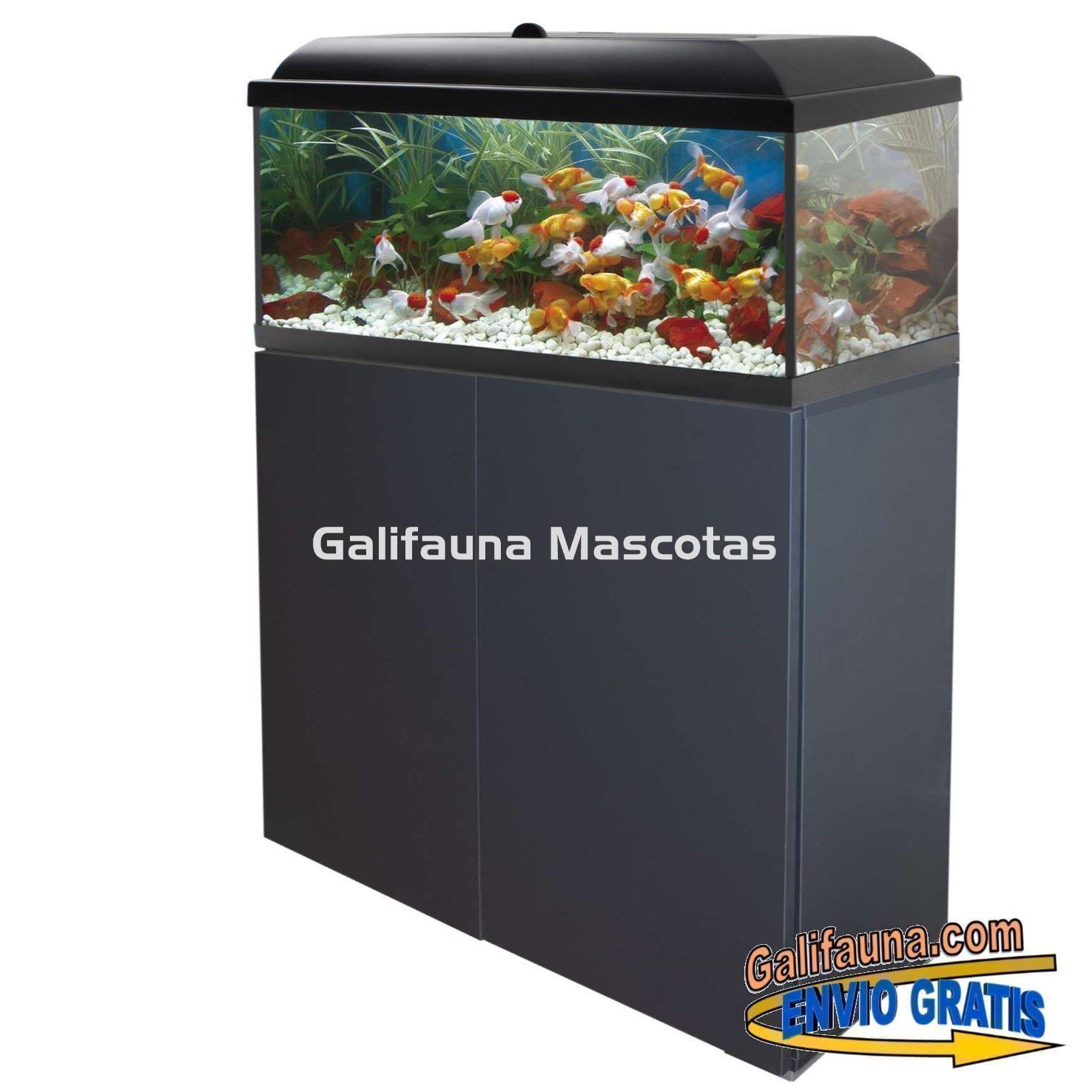 Kit acuario + Mesa Aqua-LED 130 litros. ACUARIO + MESA. COLOR NEGRO - Imagen 4