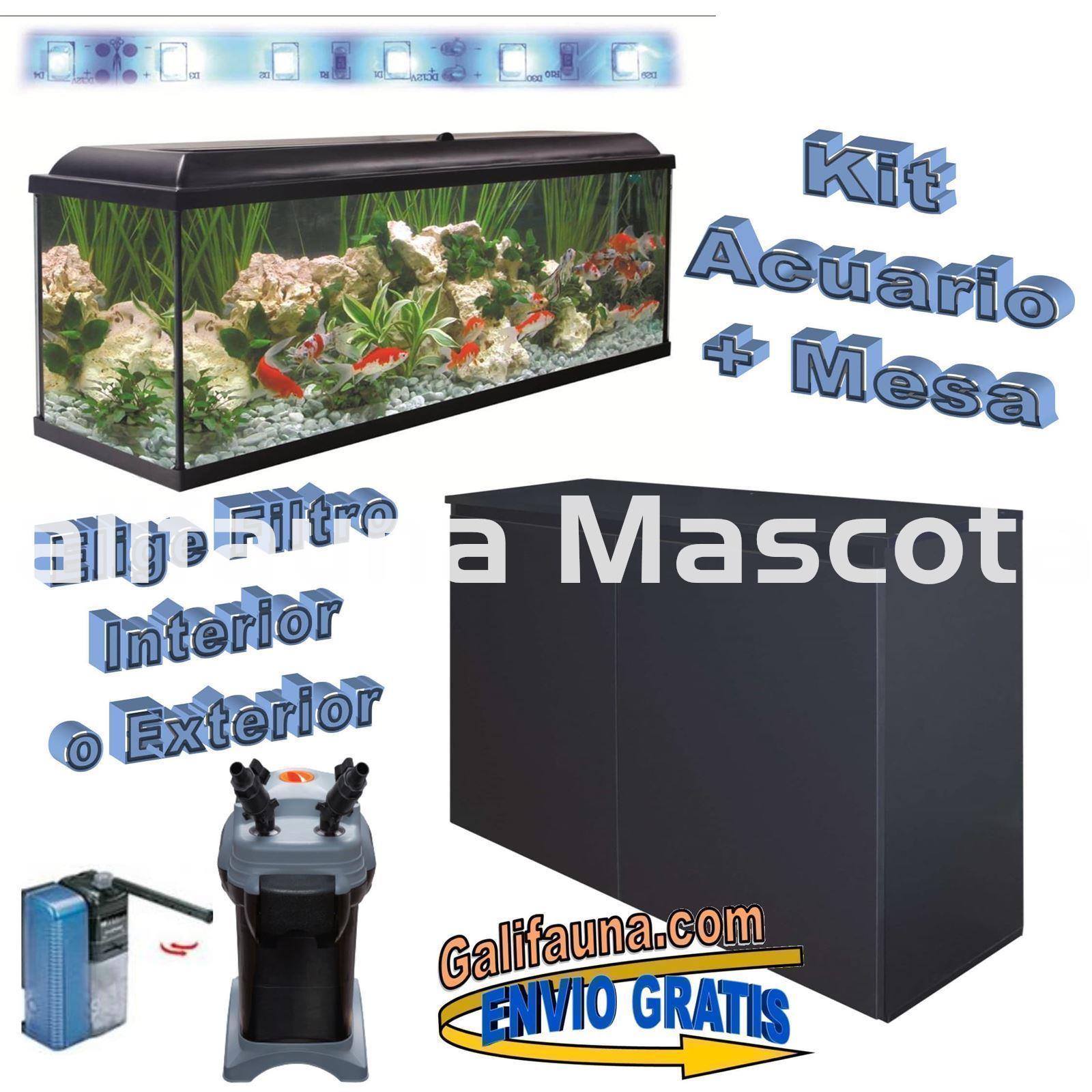 Kit acuario + Mesa Aqua-LED 130 litros. ACUARIO + MESA. - Imagen 2