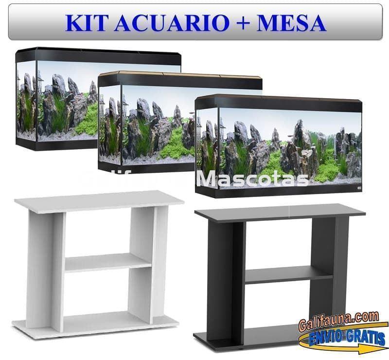 KIT ACUARIO + MESA MODELO LIBRERÍA FLUVAL ROMA 125 LED. - Imagen 1