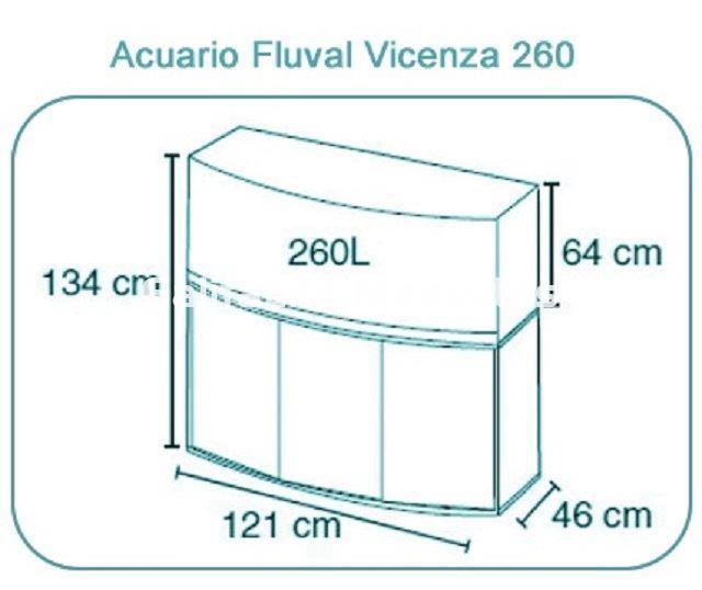 Kit acuario + mesa VICENZA 260 litros con frontal curvo. "Una ventana al mundo submarino". - Imagen 4