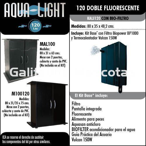 kit AquaLight 120 litros. Acuario 80 x 35 x 48,2. Todo incluido. - Imagen 3