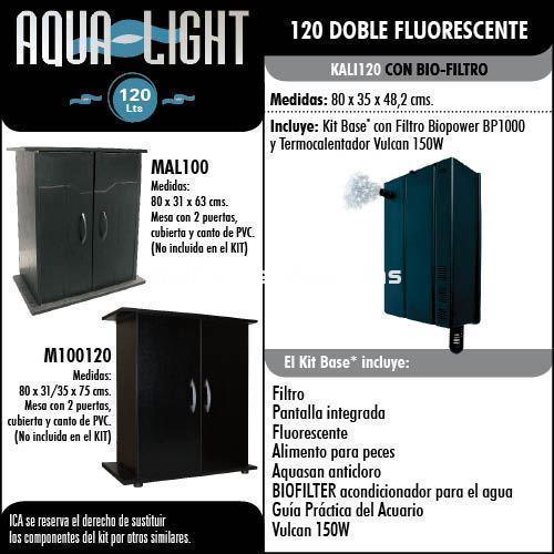 kit AquaLight 120 litros. Acuario 80 x 35 x 48,2. Todo incluido. - Imagen 3