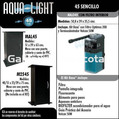 Kit Aqualight 45 litros. Aquario con calentador incluido. - Imagen 2