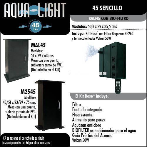 Kit Aqualight 45 litros. Aquario con calentador incluido. - Imagen 3