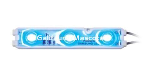 Kit mini tira 3 leds Azul en carcasa de aluminio ICA. - Imagen 1