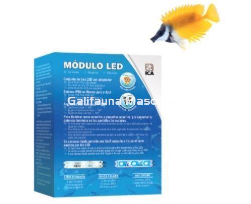 Kit mini tira 3 leds Azul en carcasa de aluminio ICA. - Imagen 2