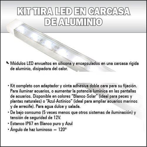 Kit tira de led Azul en carcasa de aluminio ICA. - Imagen 4