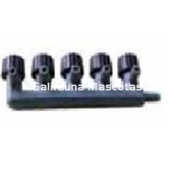 Llave de paso múltiple para regular caudal de aire. 2, 3 o 5 salidas. - Imagen 1