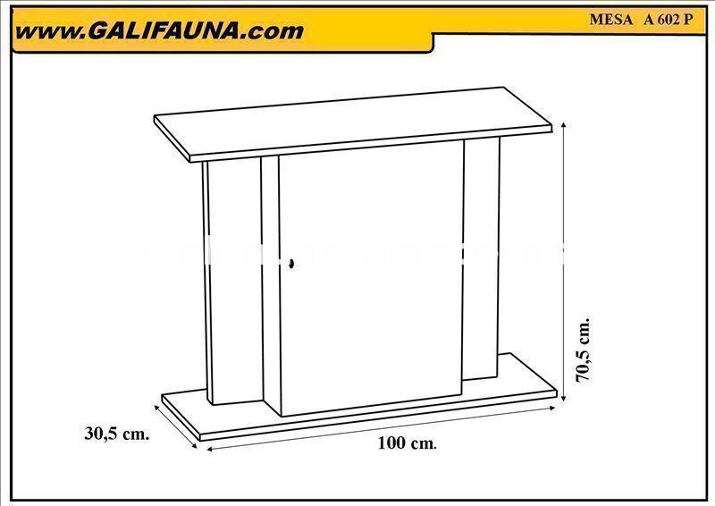 Mesa de acuario 100 x 30 cm. 100/200 litros aprox, Con puerta. - Imagen 2