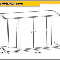 Mesa de acuario 120 x 40 cm. 200/300 litros aprox, Con puerta. - Imagen 2