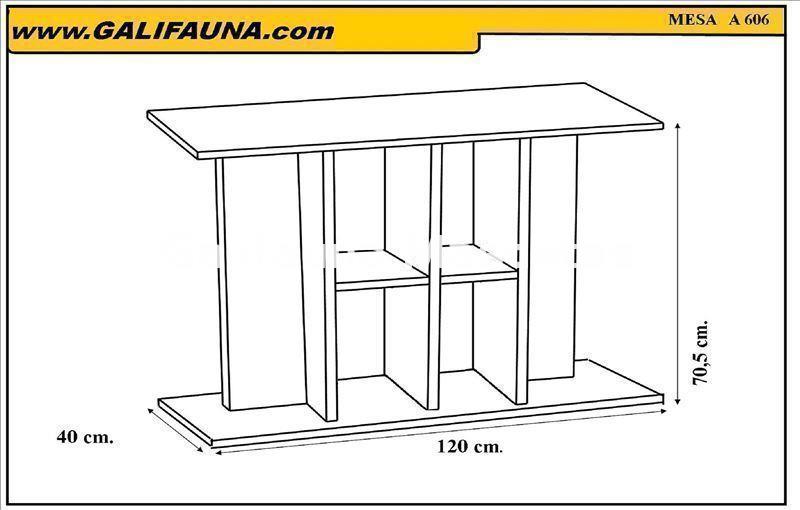 Mesa de acuario 120 x 40 cm. 200/300 litros aprox, - Imagen 3