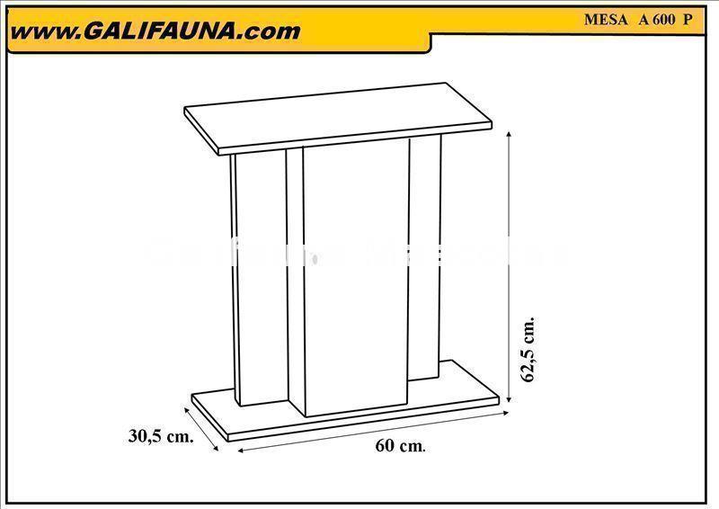 Mesa de acuario 60 x 30 cm. 45/70 litros aprox. Con puerta - Imagen 2