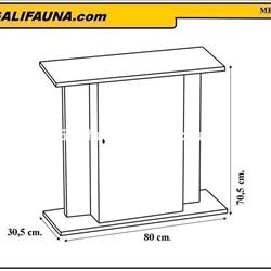 Mesa de acuario  80 x 30 cm. 80/120 litros aprox. Con puerta. - Imagen 2