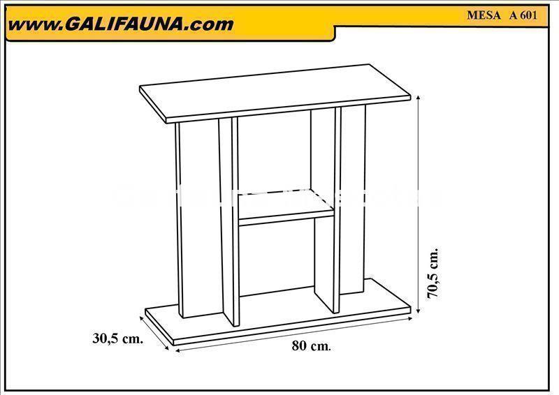 Mesa de acuario 80 x 30 cm. 80/120 litros aprox. - Imagen 3