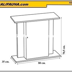 Mesa de acuario  80 x 35 cm. 80/120 litros aprox. Con puerta. - Imagen 2