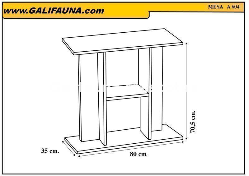 Mesa de acuario 80 x 35 cm. 80/120 litros aprox. - Imagen 3