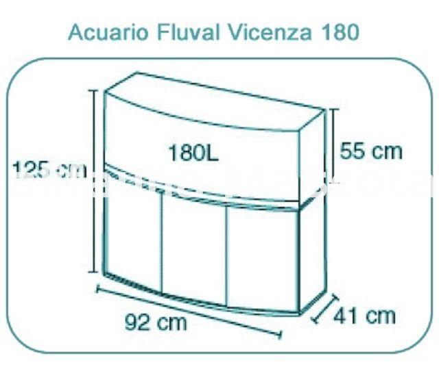 Mesa de acuario CON FRONTAL CURVO Vicenza 180. Mueble para acuario. - Imagen 2