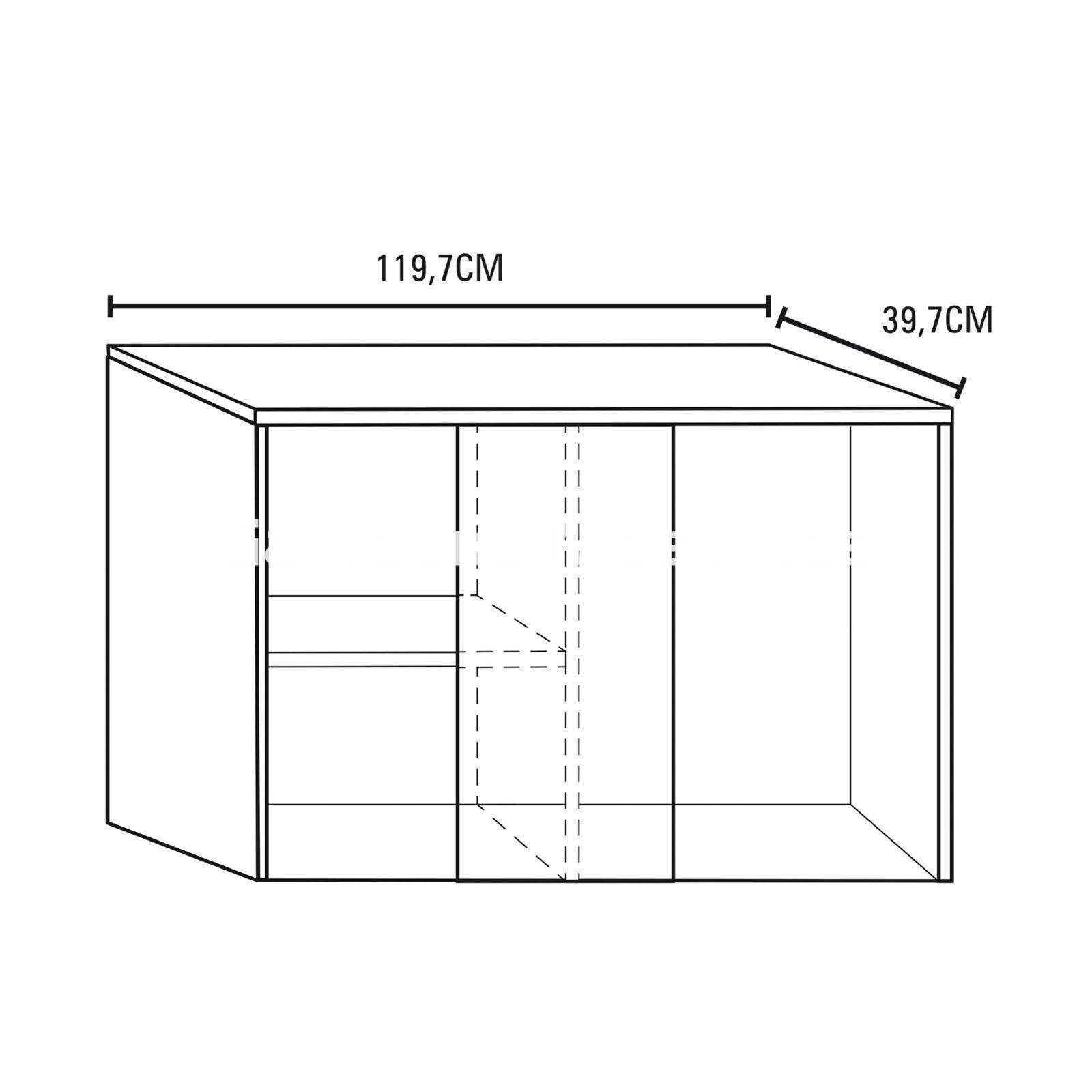 Mesa de acuario de 120 x 39,7 cm en varios colores. Mueble para acuario con sistema PUSH. - Imagen 2