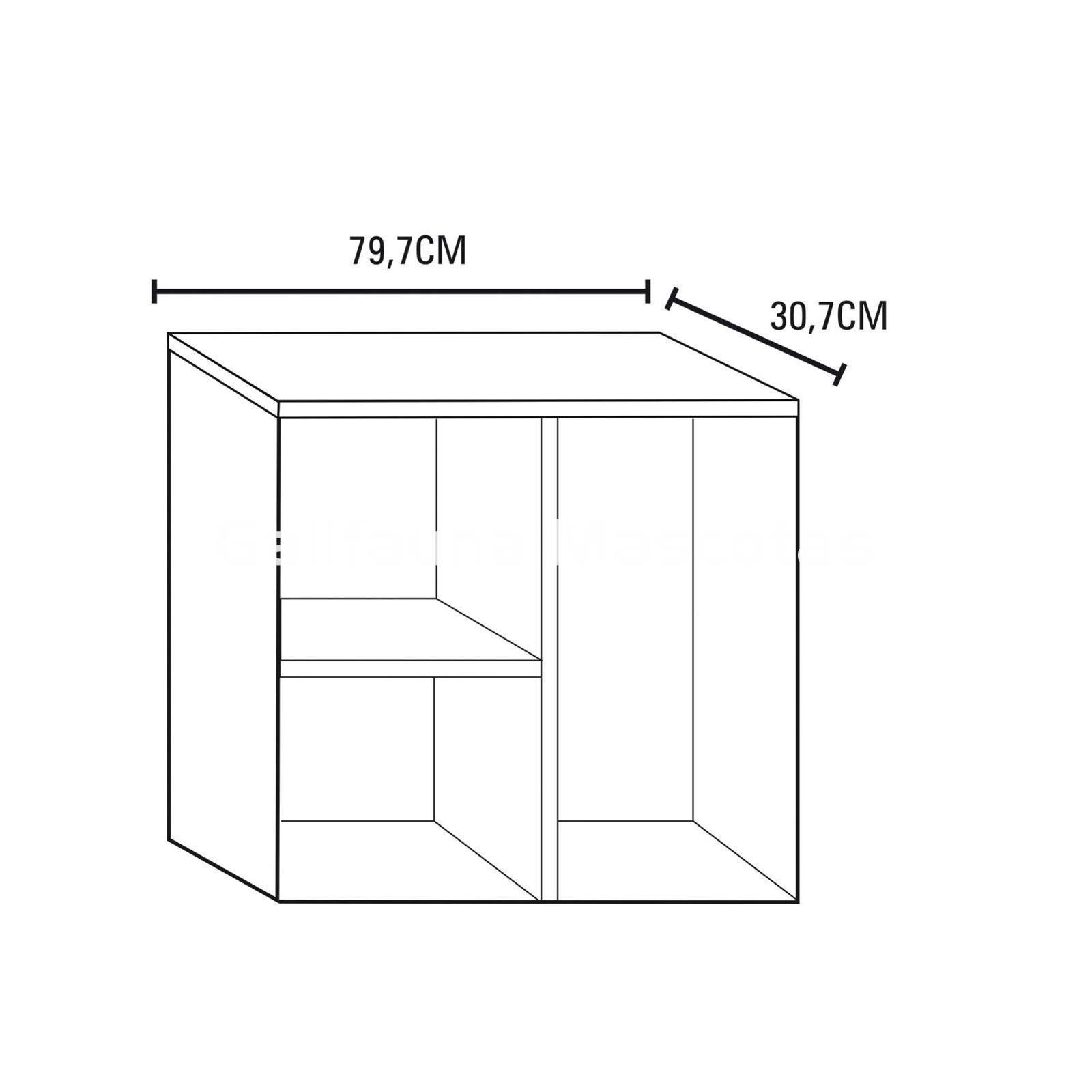 Mesa de acuario de 79.7 x 30,7 cm en varios colores. Mueble para acuario con sistema PUSH. - Imagen 3