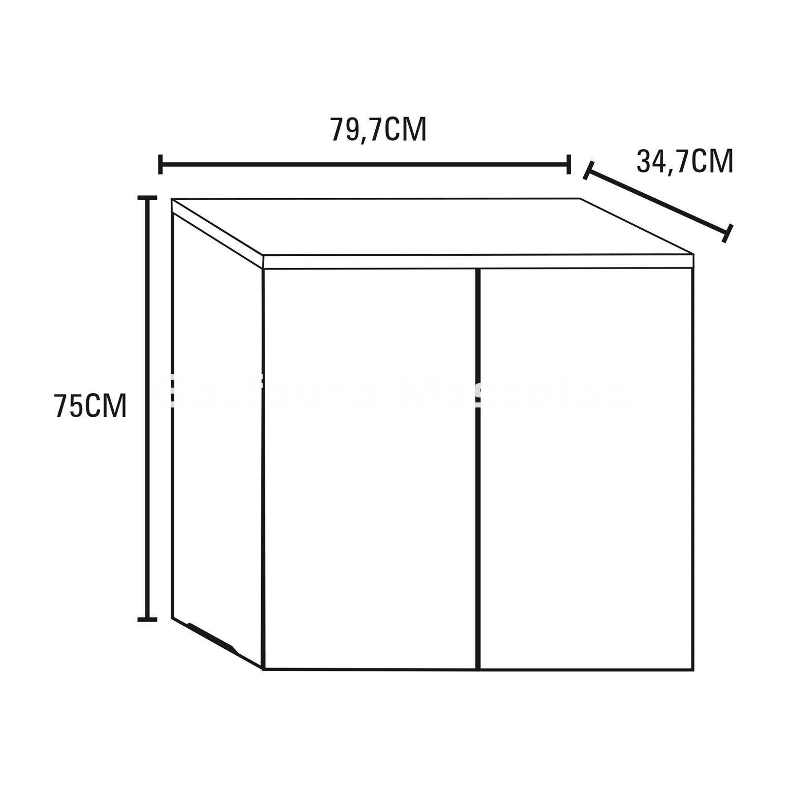 Mesa de acuario de 79.7 x 34,7 cm en varios colores. Mueble para acuario con sistema PUSH. - Imagen 4