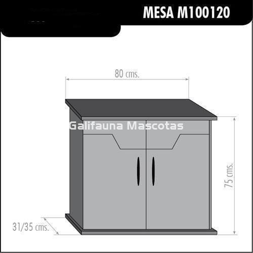 Mesa de acuario M100120 Negra o blanca Aqualigh. Hasta 120 litros. - Imagen 3