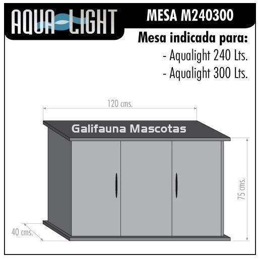 Mesa de acuario M240300 Negra o blanca Aqualigh. Hasta 300 litros. - Imagen 3