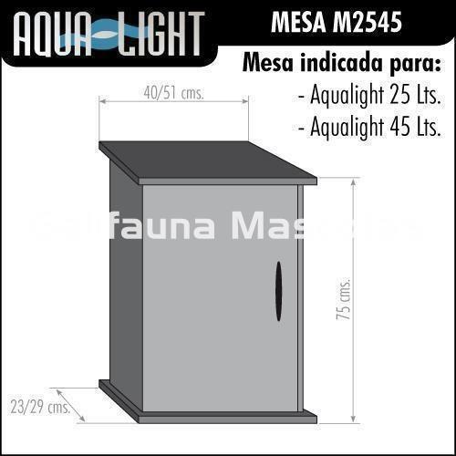 Mesa de acuario M2545 Negra o blanca Aqualight. Hasta 45 litros. - Imagen 3