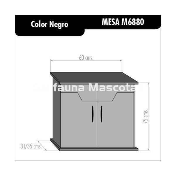 Mesa de acuario M6880 Negra o blanca Aqualigh. Hasta 80 litros. - Imagen 3