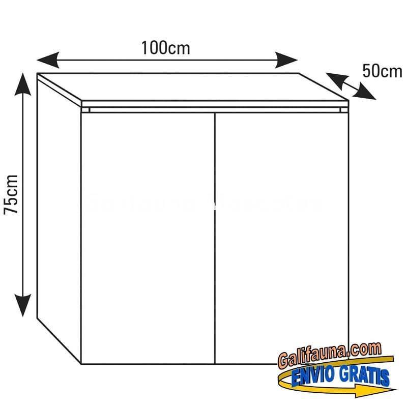 Mesa. Mueble para acuario de 50 cm de fondo. 100 x 50x75 cm. - Imagen 2