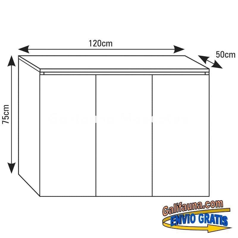 Mesa. Mueble para acuario de 50 cm de fondo. 120 x 50x75 cm. - Imagen 2