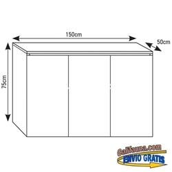 Mesa. Mueble para acuario de  50 cm de fondo. 150 x 50x75 cm. - Imagen 2