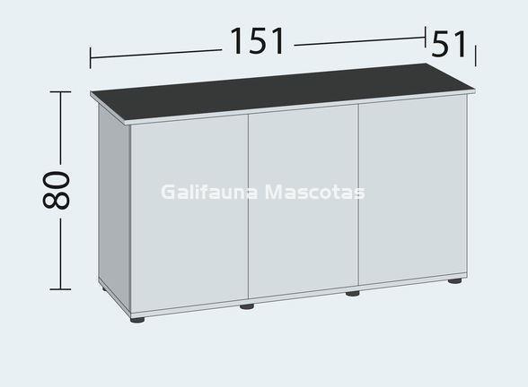 Mesa para acuario 151x51x80 cm. Varios Colores. - Imagen 4