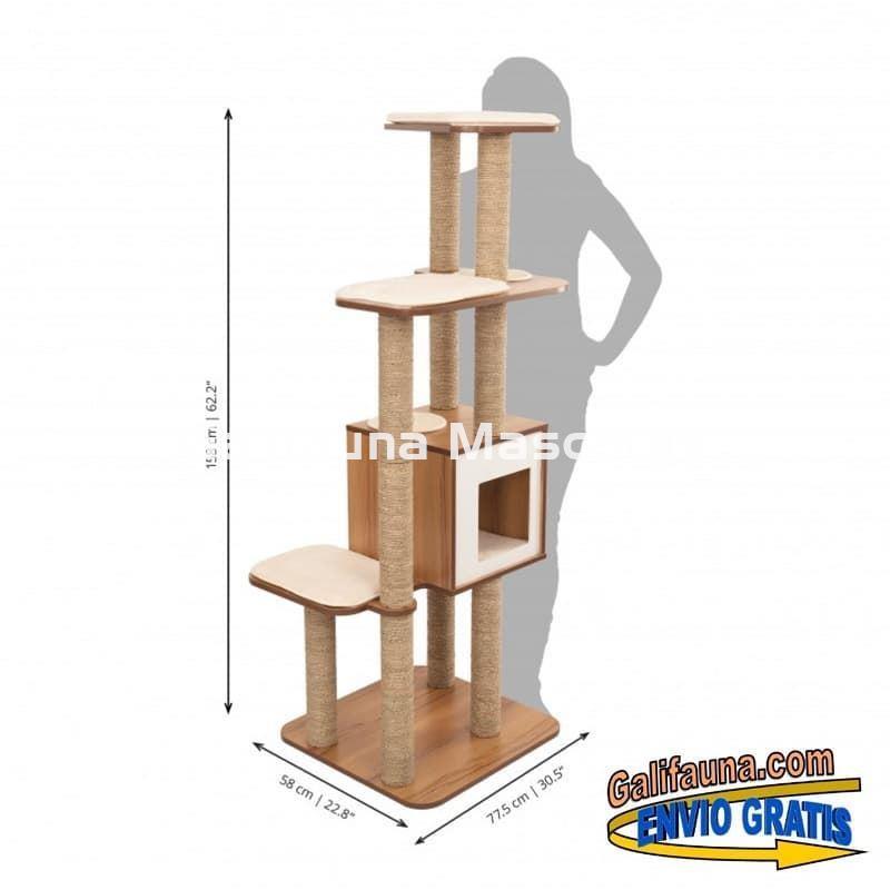 Mueble Rascador para gatos HIGH BASE XL. El rascador más alto. - Imagen 1