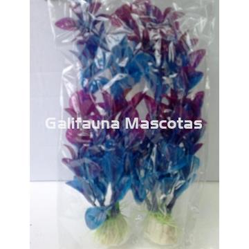 Pack de 2 Plantas de plástico 11 cm. para acuario. Decoración Acuarios. - Imagen 1
