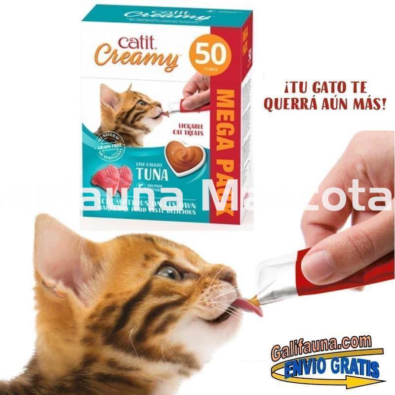 Pack de 50 Snacks CATIT CREAMY SNACK CREMOSO de ATUN. - Imagen 1
