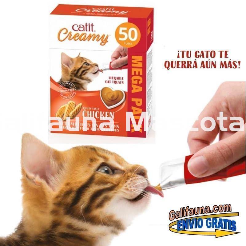 Pack de 50 Snacks CATIT CREAMY SNACK CREMOSO de POLLO. - Imagen 1