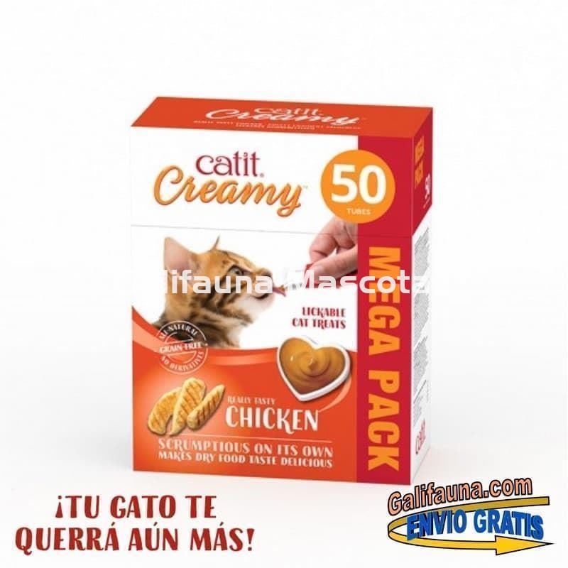 Pack de 50 Snacks CATIT CREAMY SNACK CREMOSO de POLLO. - Imagen 2